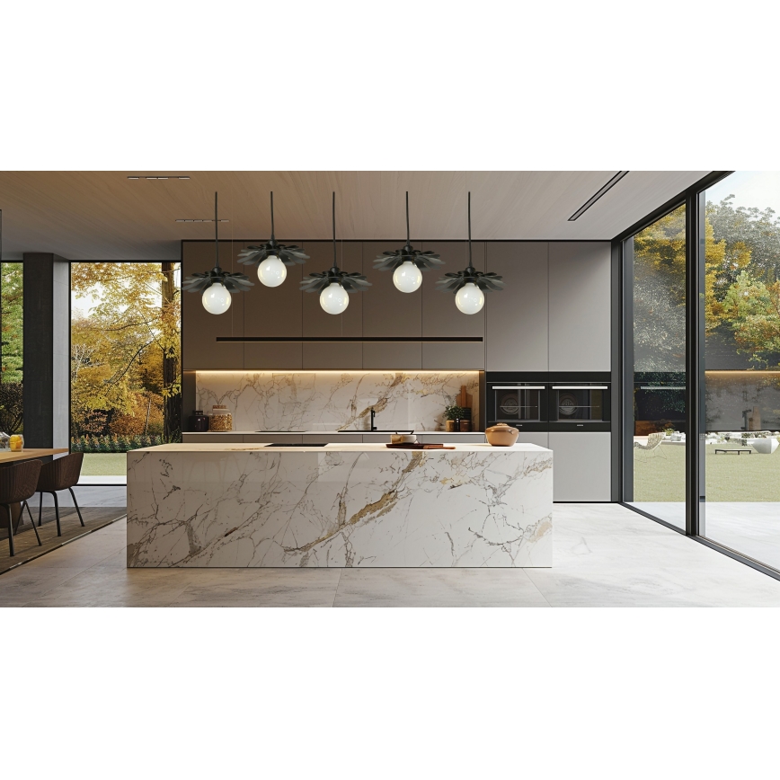 Bohemia-Design - Lampada a sospensione su cavo 1xE27/60W/230V nera