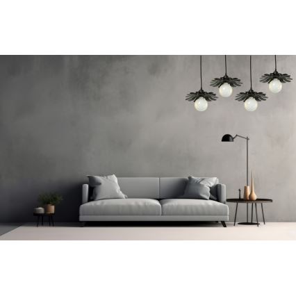 Bohemia-Design - Lampada a sospensione su cavo 1xE27/60W/230V nera