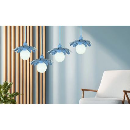 Bohemia-Design - Lampadario a sospensione con cavo 1xE27/60W/230V blu