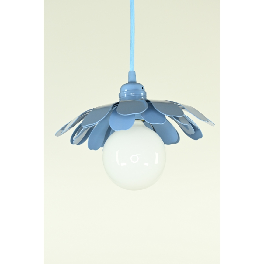 Bohemia-Design - Lampadario a sospensione con cavo 1xE27/60W/230V blu
