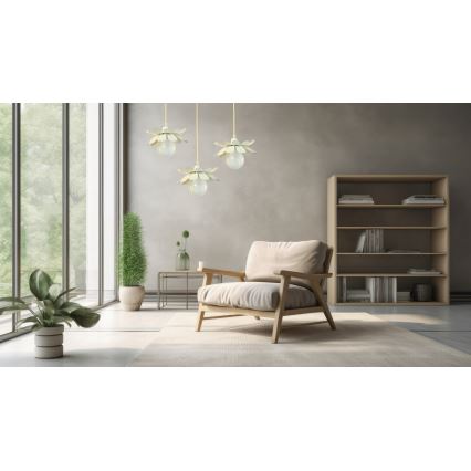 Bohemia-Design - Lampadario a sospensione con cavo 1xE27/60W/230V crema