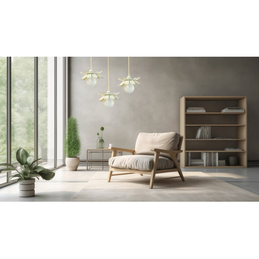 Bohemia-Design - Lampadario a sospensione con cavo 1xE27/60W/230V crema