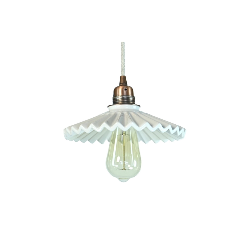 Bohemia-Design - Lampadario in porcellana a sospensione con cavo 1xE27/60W/230V