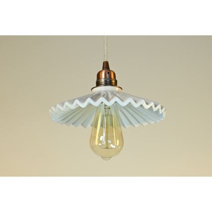 Bohemia-Design - Lampadario in porcellana a sospensione con cavo 1xE27/60W/230V