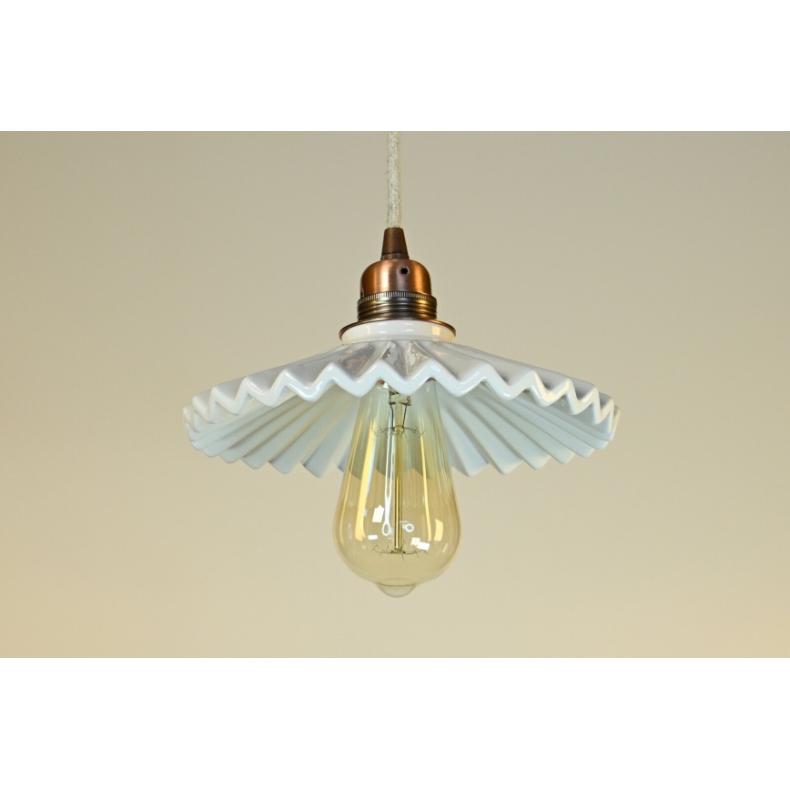 Bohemia-Design - Lampadario in porcellana a sospensione con cavo 1xE27/60W/230V