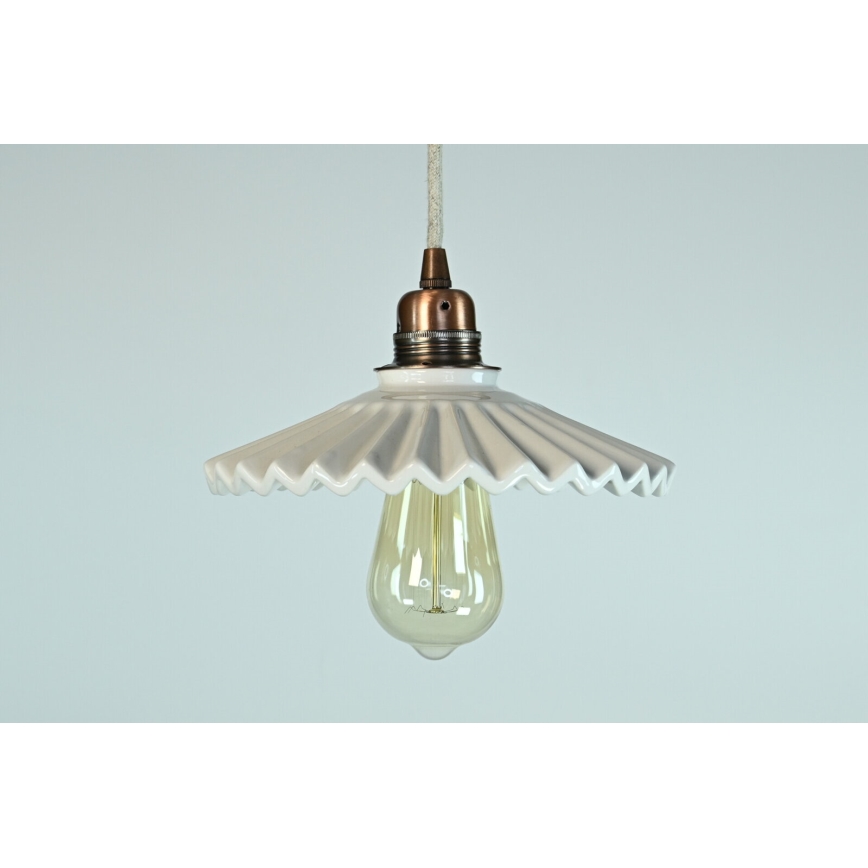 Bohemia-Design - Lampadario in porcellana a sospensione con cavo 1xE27/60W/230V
