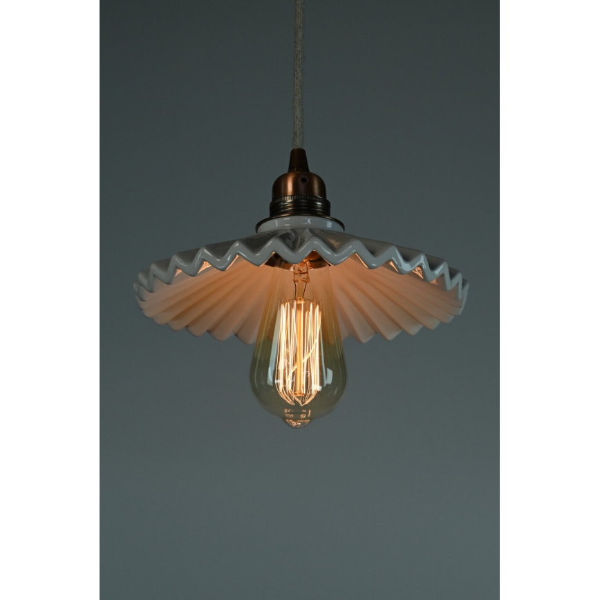 Bohemia-Design - Lampadario in porcellana a sospensione con cavo 1xE27/60W/230V