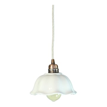 Bohemia-Design - Lampadario in porcellana a sospensione con cavo 1xE27/60W/230V