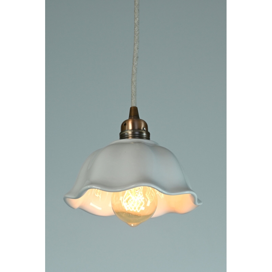 Bohemia-Design - Lampadario in porcellana a sospensione con cavo 1xE27/60W/230V