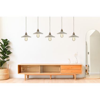 Bohemia-Design - Lampadario in porcellana con cavo 1xE27/60W/230V