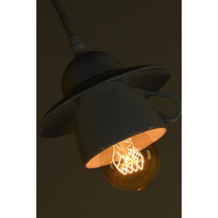 Bohemia-Design - Lampadario sospeso in porcellana con cavo 1xE27/60W/230V