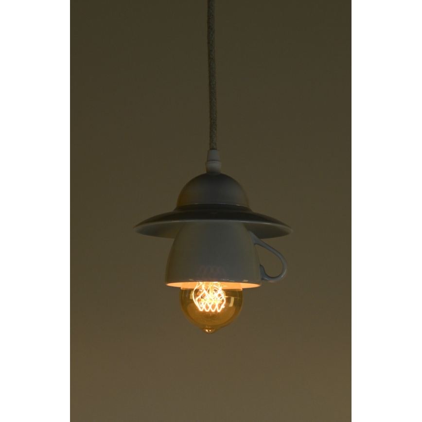 Bohemia-Design - Lampadario sospeso in porcellana con cavo 1xE27/60W/230V