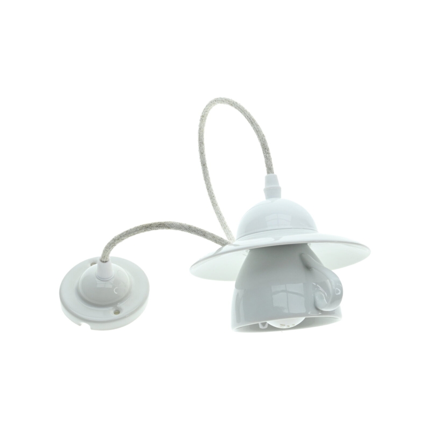 Bohemia-Design - Lampadario sospeso in porcellana con cavo 1xE27/60W/230V