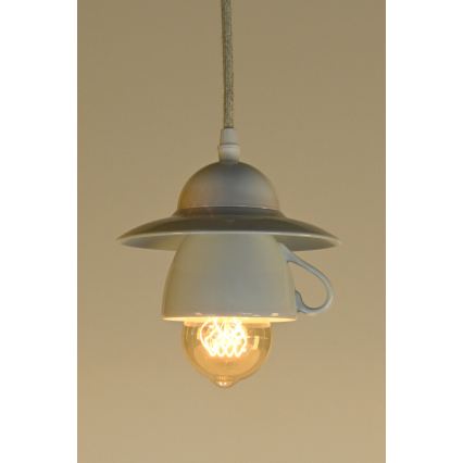 Bohemia-Design - Lampadario sospeso in porcellana con cavo 1xE27/60W/230V