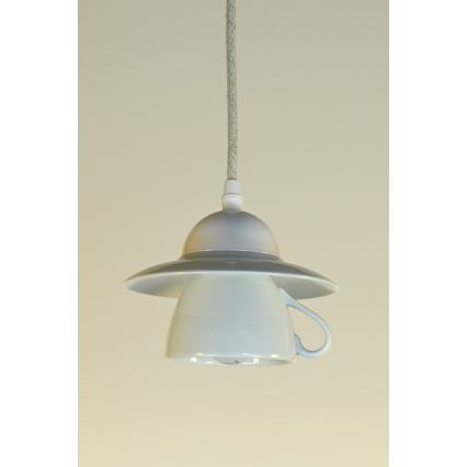 Bohemia-Design - Lampadario sospeso in porcellana con cavo 1xE27/60W/230V