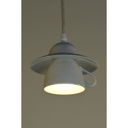 Bohemia-Design - Lampadario sospeso in porcellana con cavo 1xE27/60W/230V