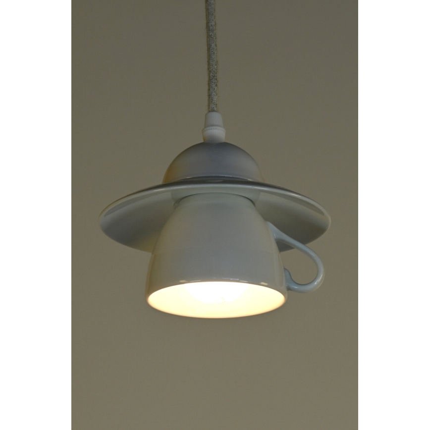 Bohemia-Design - Lampadario sospeso in porcellana con cavo 1xE27/60W/230V