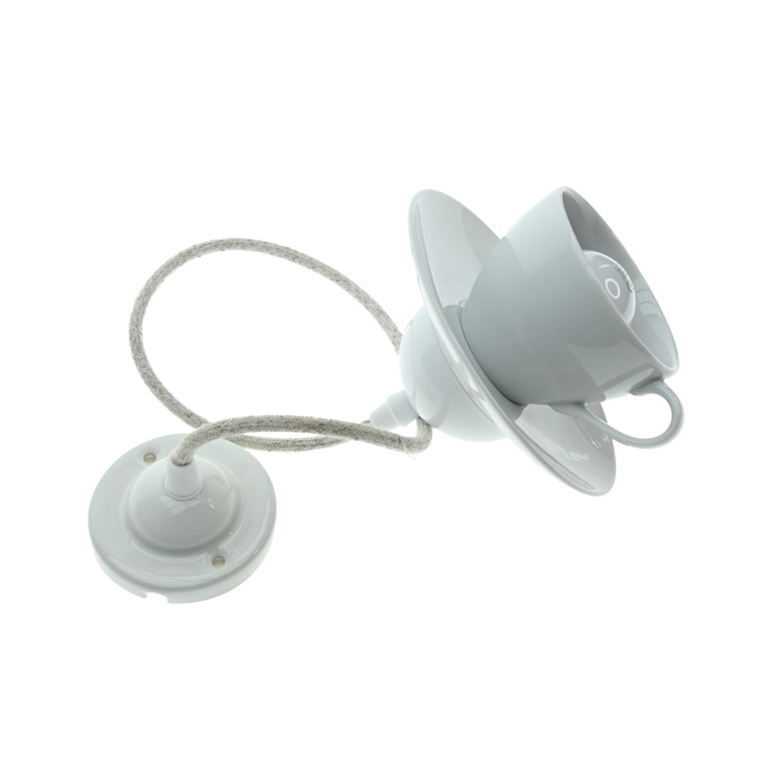 Bohemia-Design - Lampadario sospeso in porcellana con cavo 1xE27/60W/230V