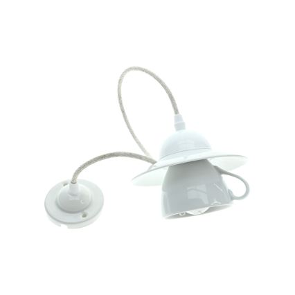 Bohemia-Design - Lampadario sospeso in porcellana con cavo 1xE27/60W/230V