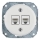 Bohemia-Design - Presa Ethernet in porcellana stile retrò senza cornice 2 porte CAT5e bianca