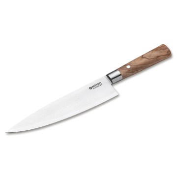 Böker - Coltello da cucina in damasco DAMAST OLIVE 21,2 cm legno d'olivo