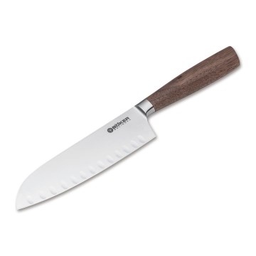 Böker - Coltello da cucina Santoku CORE 16,5 cm, manico in noce