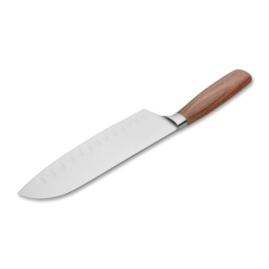 Böker - Coltello da cucina Santoku CORE 16,5 cm, manico in noce
