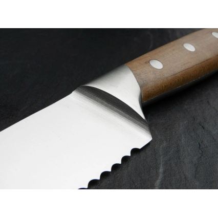 Böker - Coltello da pane FORGE WOOD 22 cm, manico in acero