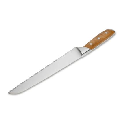Böker - Coltello da pane FORGE WOOD 22 cm, manico in acero