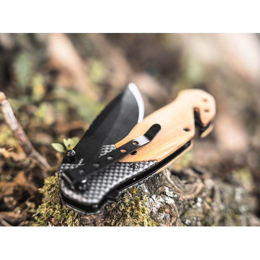 Böker - Coltello tascabile Magnum Blomkvist Olive 20,5 cm legno d'oliva