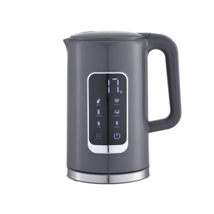 Bollitore con display LCD 1,7 l 2200W/230V grigio + tazza da viaggio 450 ml