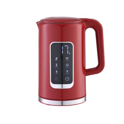 Bollitore con display LCD 1,7 l 2200W/230V rosso + tazza da viaggio 450 ml