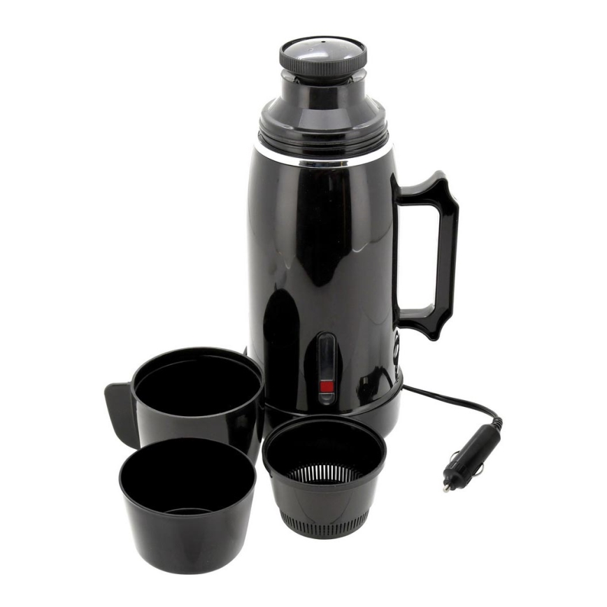 Bollitore da viaggio/borraccia termica 1 l 150W/12V nero