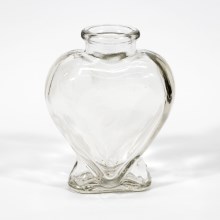 Bottiglia in vetro a forma di cuore da 200 ml trasparente