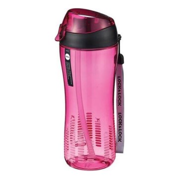 Bottiglia sportiva con cannuccia 550 mm rosa