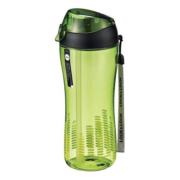 Bottiglia sportiva con cannuccia 550 mm verde