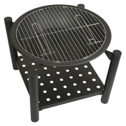 Braciere portatile a legna con griglia da 48 cm