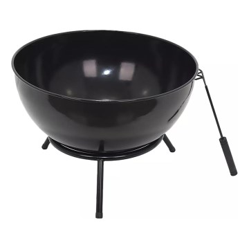 Braciere portatile per legna 57x30 cm nero