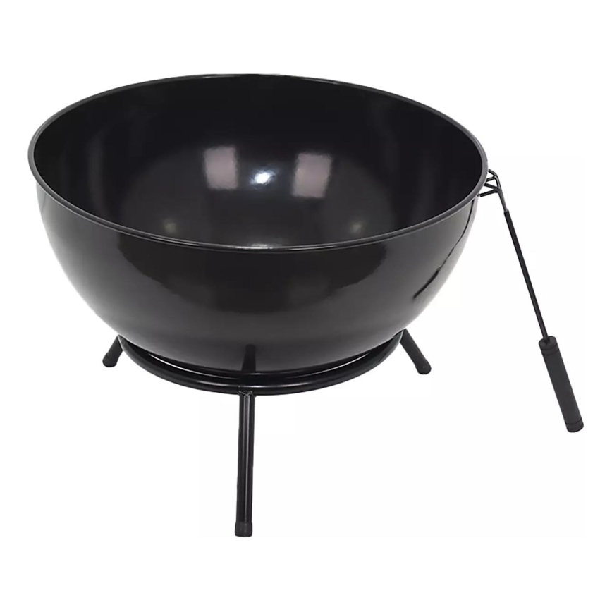 Braciere portatile per legna 57x30 cm nero