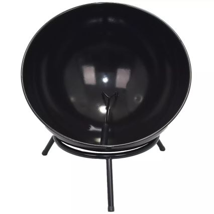 Braciere portatile per legna 57x30 cm nero