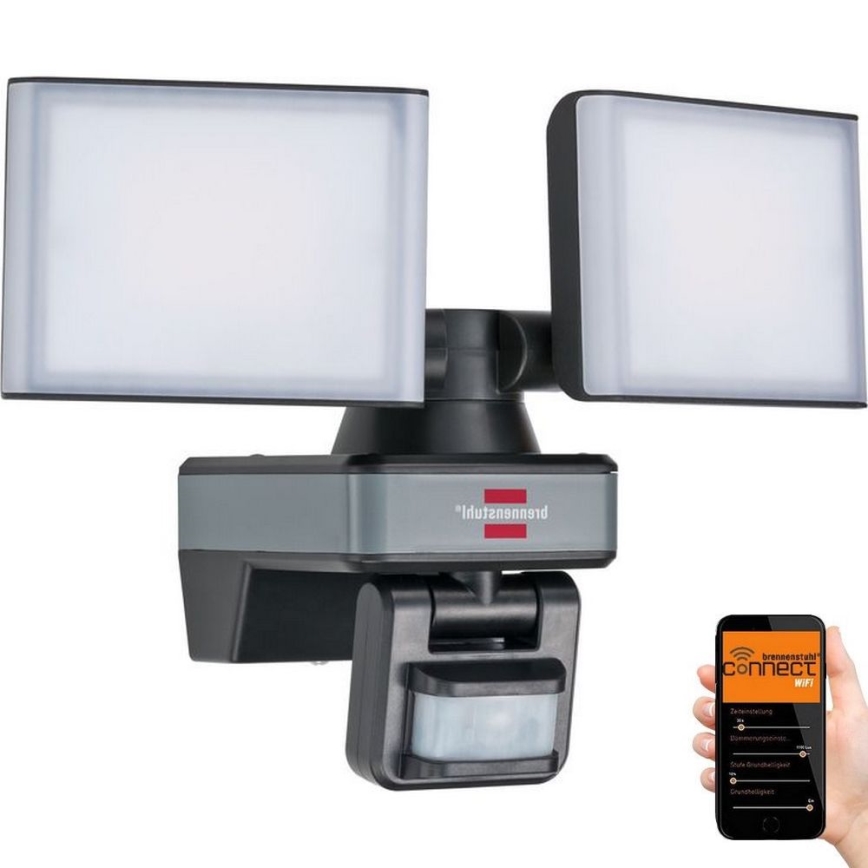 Brennenstuhl - Proiettore LED dimmerabile con sensore DUO LED/29,2W/230V 3000-6500K IP54 Wi-Fi