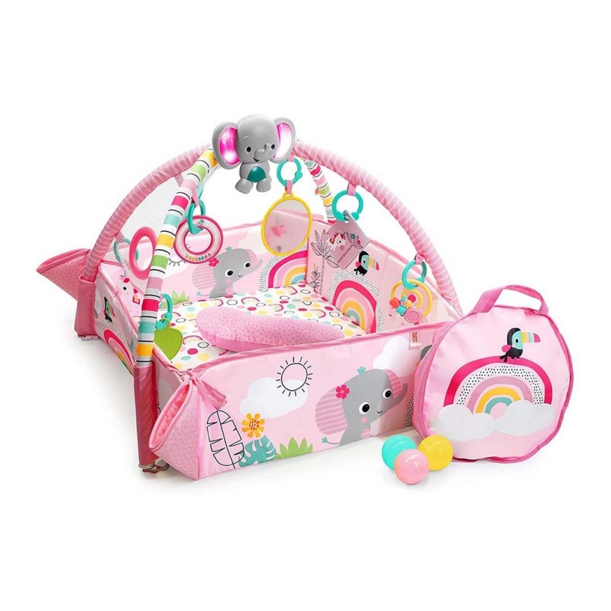 Bright Starts - Coperta per bambini per giocare 5in1 YOUR WAY BALL PLAY 3xAA rosa