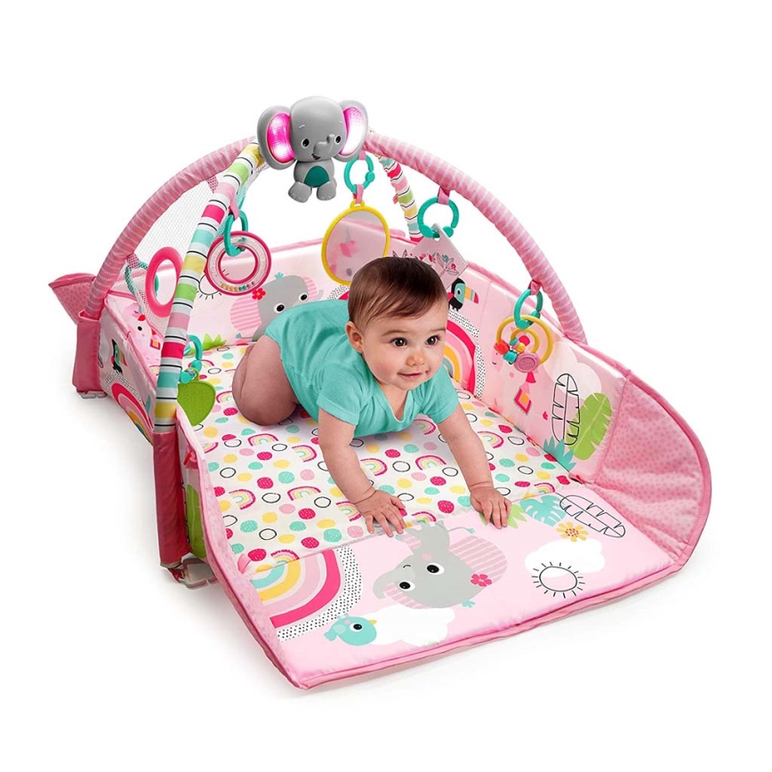 Bright Starts - Coperta per bambini per giocare 5in1 YOUR WAY BALL PLAY 3xAA rosa