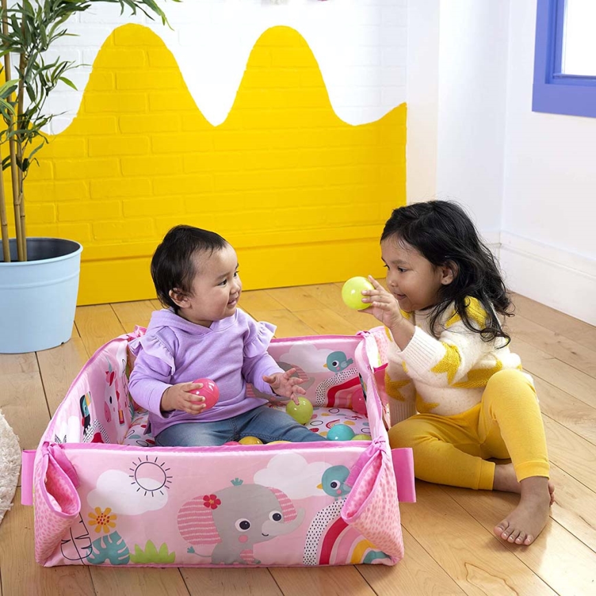 Bright Starts - Coperta per bambini per giocare 5in1 YOUR WAY BALL PLAY 3xAA rosa