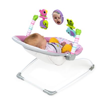Bright Starts - Dondolo vibrante per bambini PINK PARADISE 1xLR14