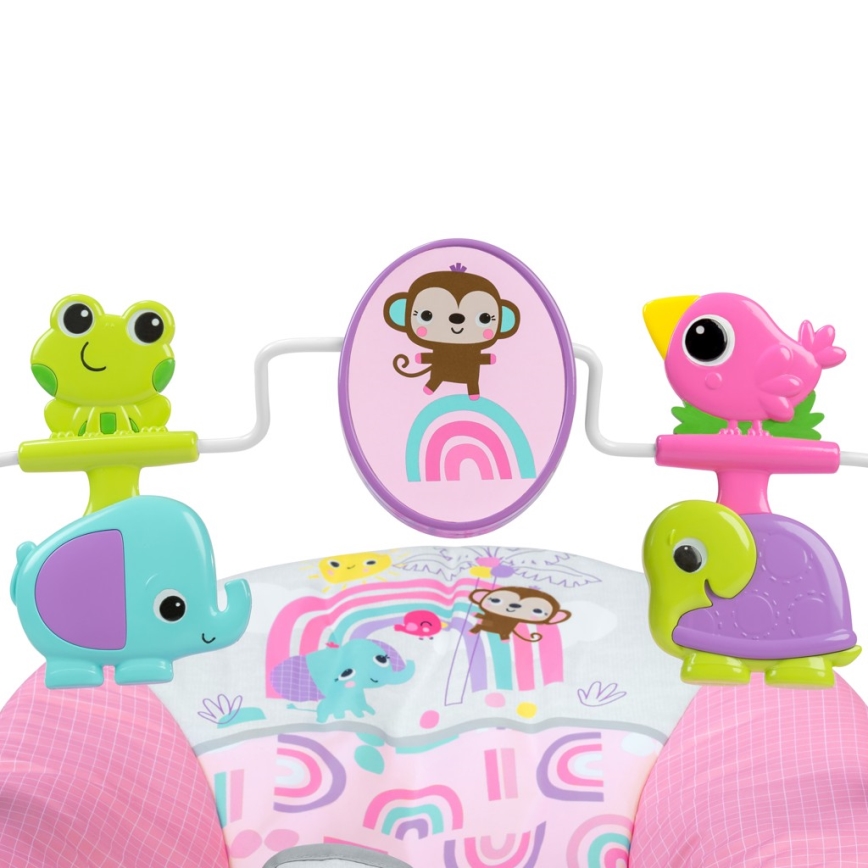Bright Starts - Dondolo vibrante per bambini PINK PARADISE 1xLR14