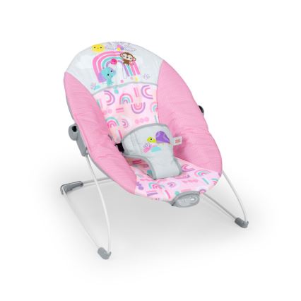 Bright Starts - Dondolo vibrante per bambini PINK PARADISE 1xLR14