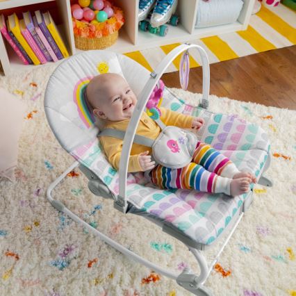 Bright Starts - Dondolo vibrante per bambini ROSY RAINBOW 1xLR14
