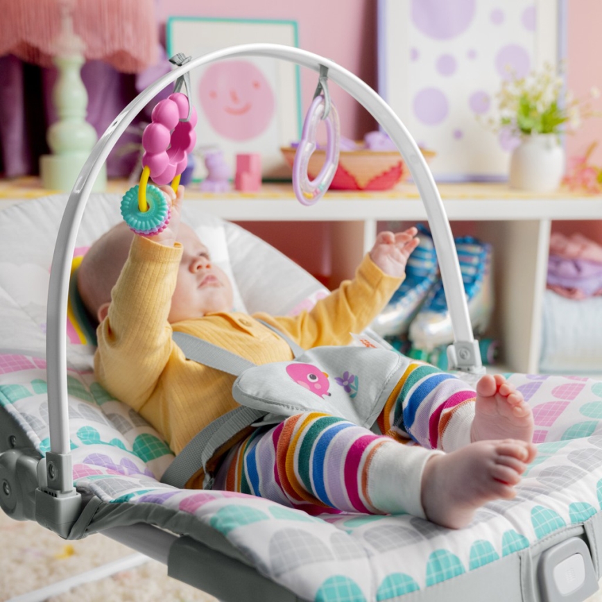 Bright Starts - Dondolo vibrante per bambini ROSY RAINBOW 1xLR14