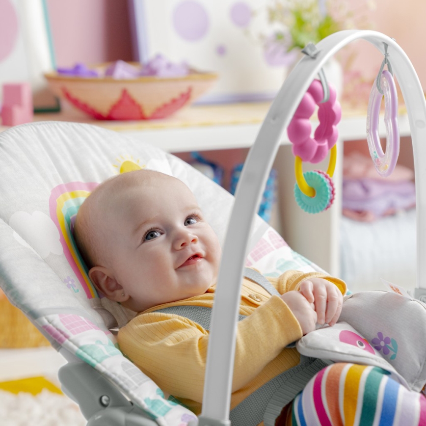 Bright Starts - Dondolo vibrante per bambini ROSY RAINBOW 1xLR14